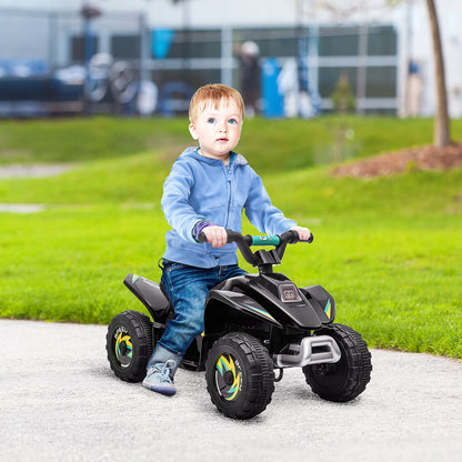 MegaMart 6V Kids ATV 4-Wheeler Ride on Car, Electric Motorized Quad Battery Powered Vehicle with Forward/Reverse Switch for 18-36 Months Old Toddlers, Black