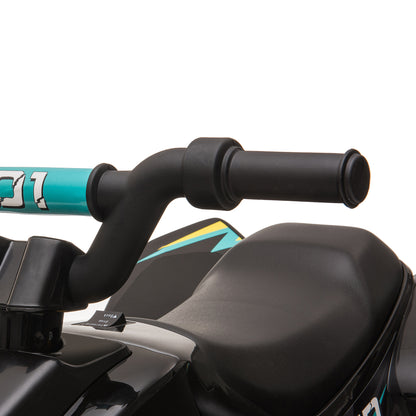 MegaMart 6V Kids ATV 4-Wheeler Ride on Car, Electric Motorized Quad Battery Powered Vehicle with Forward/Reverse Switch for 18-36 Months Old Toddlers, Black