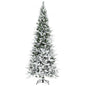 MegaMart 9' Unlit Snow Flocked Pine Artificial Christmas Tree with Realistic Branches and 1159 Tips, Green